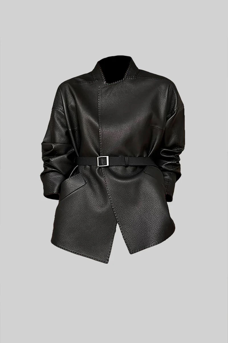 Levoire | Blazer En Simili Cuir Cintré