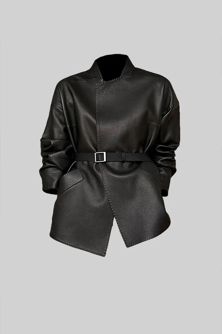 Levoire | Blazer En Simili Cuir Cintré
