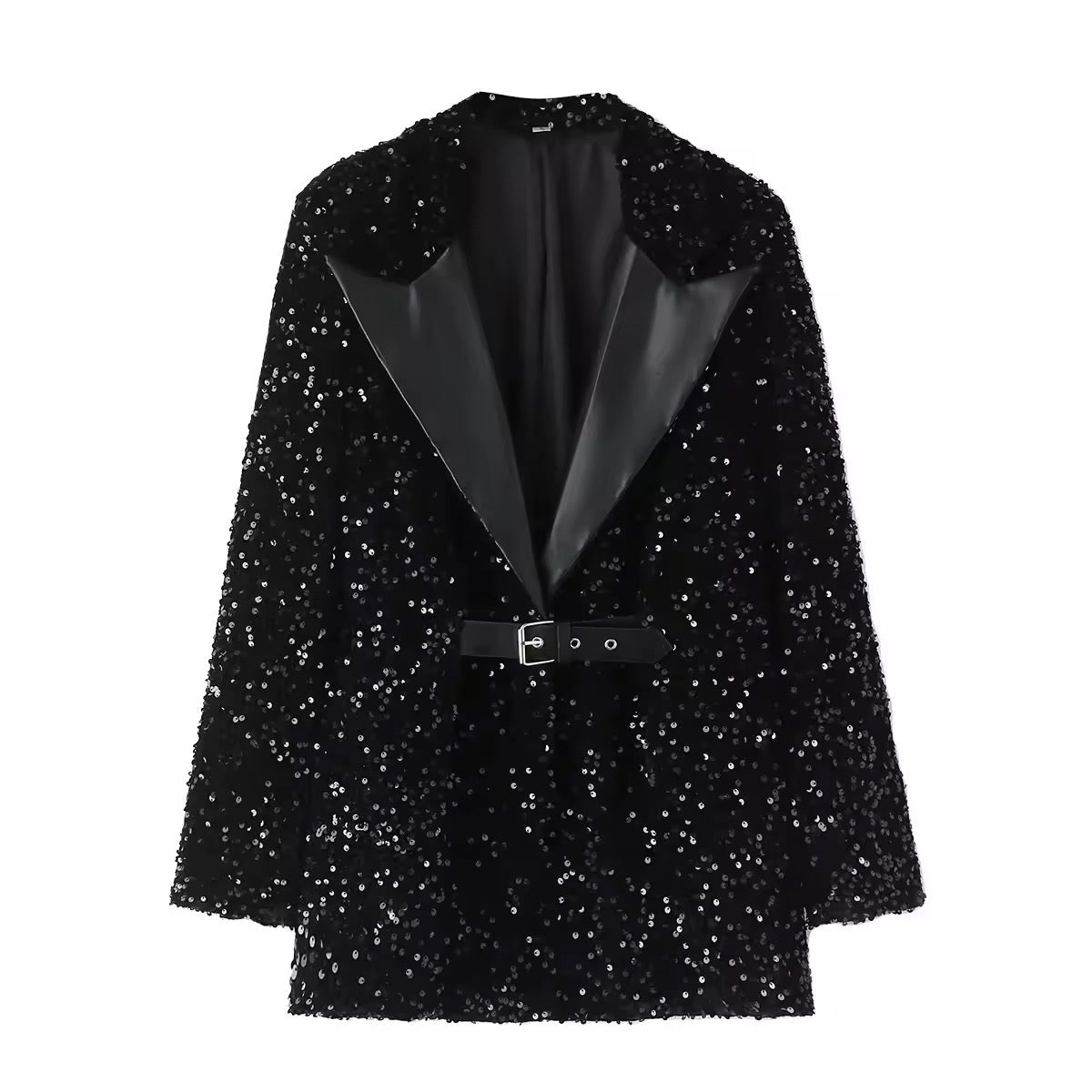 Levoire | Blazer Élégant À Paillettes Avec Ceinture