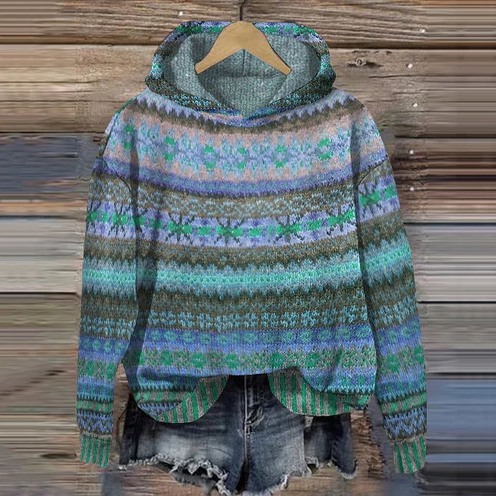 Levoire | Sweat à capuche ethnique Bleu