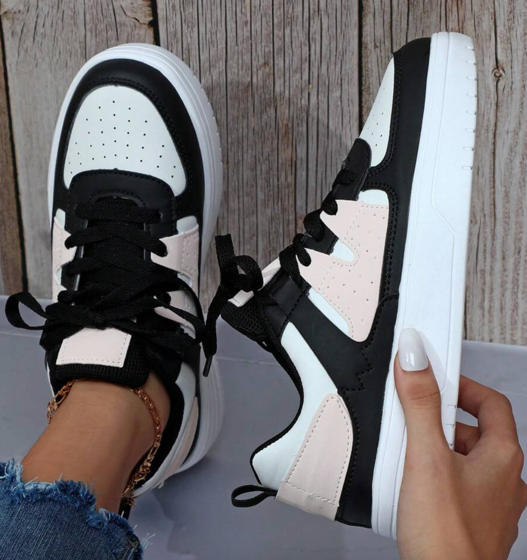 Levoire | Baskets Multicolores Pour Femmes Noir-rose