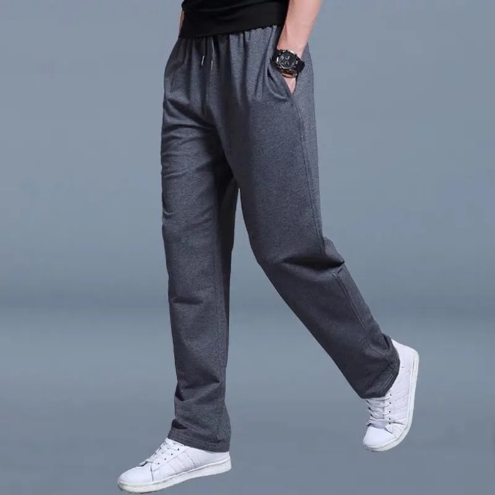 Levoire | Rento Pantalon Slim Fit Avec Taille Élastique Et Poches Et Jambes Larges Gris foncé