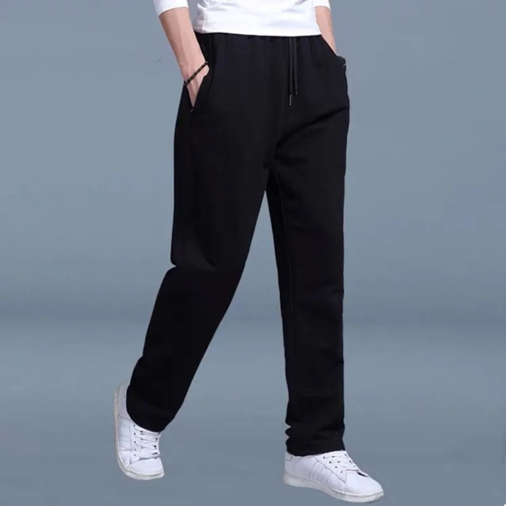 Levoire | Rento Pantalon Slim Fit Avec Taille Élastique Et Poches Et Jambes Larges Noir