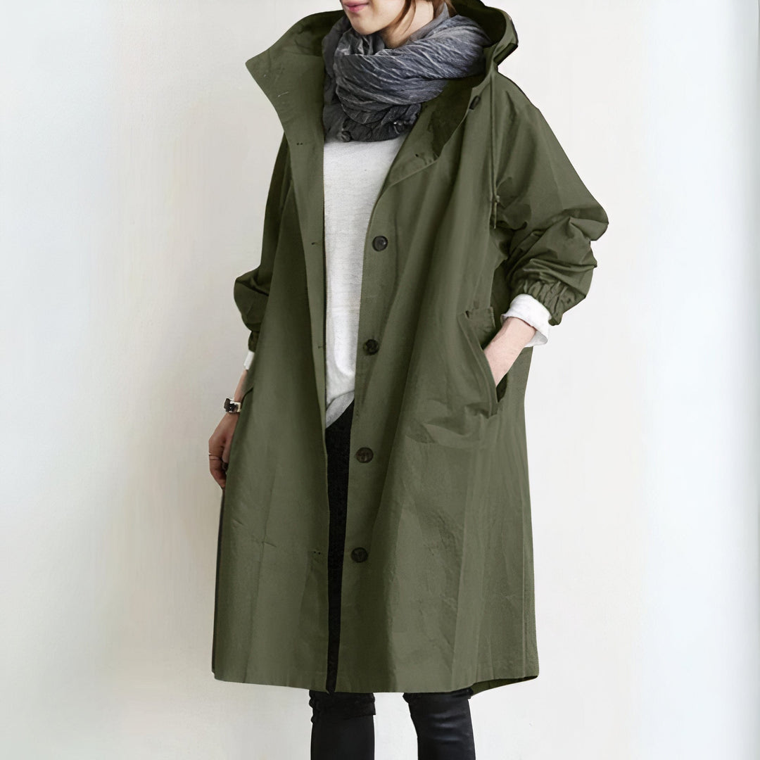 Levoire | Trench-Coat Résistant Au Vent Et À L'Eau Vert olive
