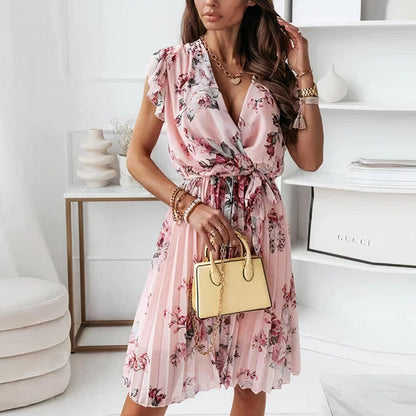 Levoire | Robe Midi Réversible Pour Femmes Légère & Élégante Rosa