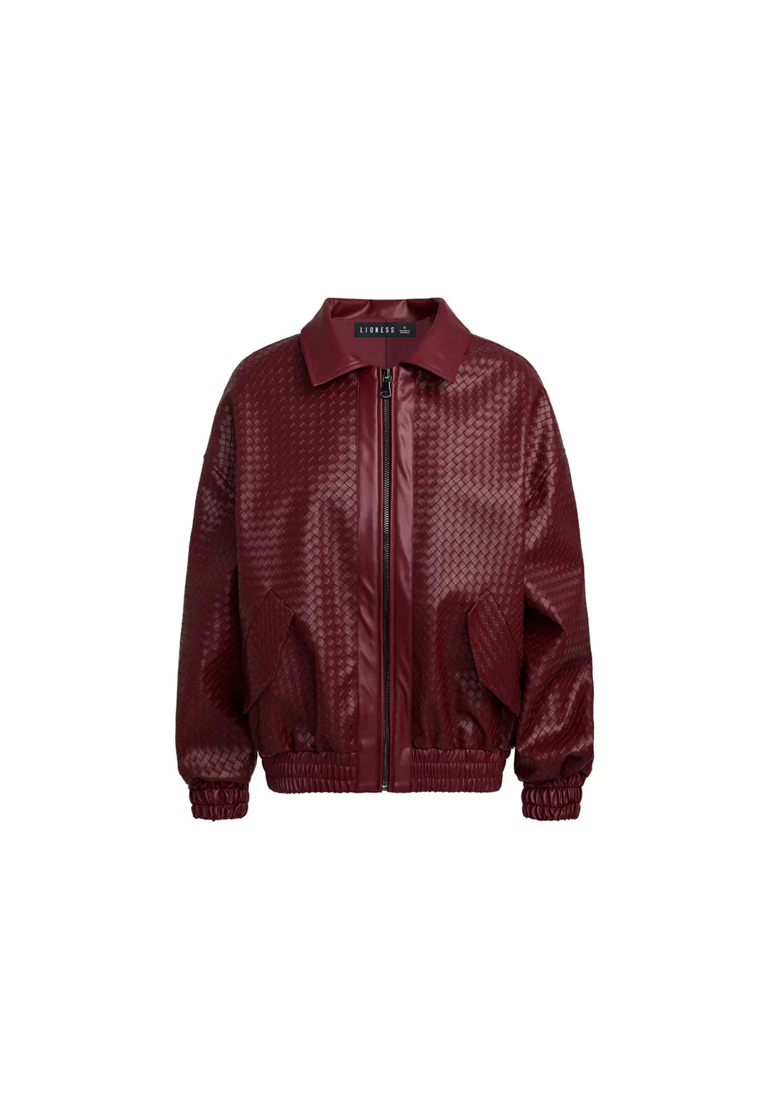Levoire | Veste Bomber En Simili Cuir Tissé
