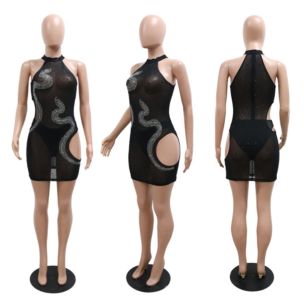 Levoire | Serpent Chrysanthème Résille Haut Minimal Robe