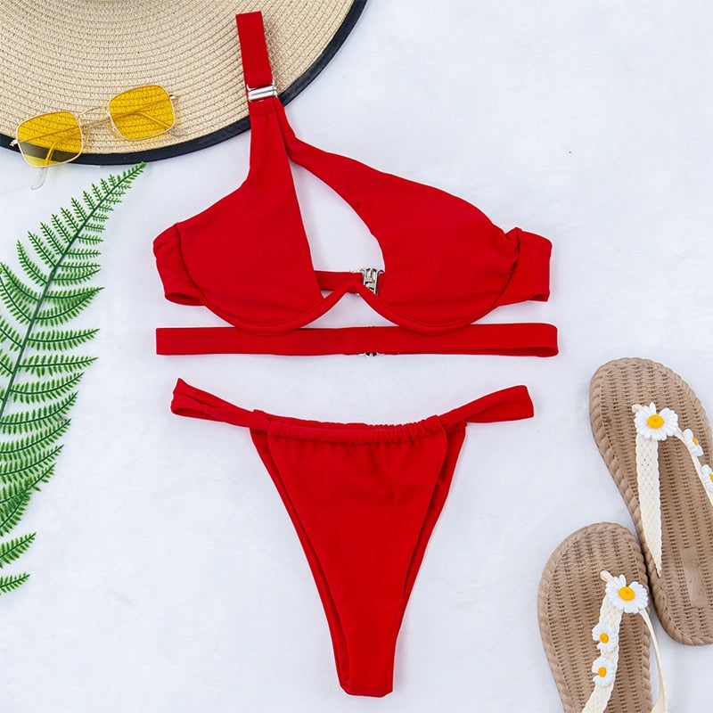 Levoire | Maillot De Bain Stylé Pour L'Été Rot