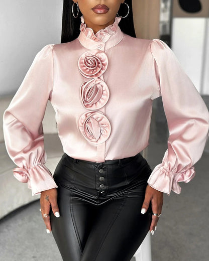 Levoire | Jupe Volants Motif Rose