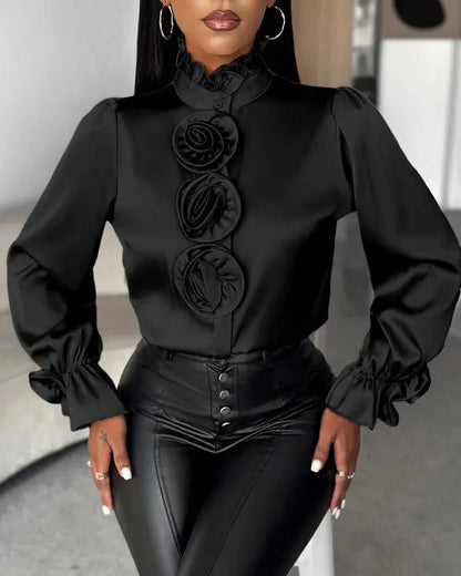 Levoire | Jupe Volants Motif Rose