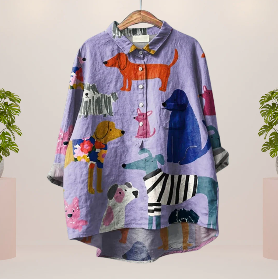 Levoire | Pull artistique Chien Lila