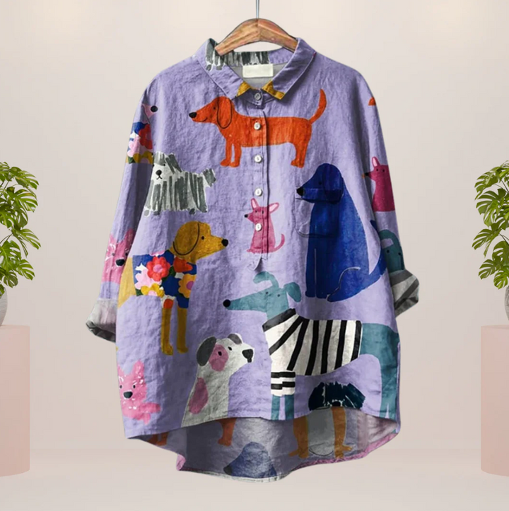 Levoire | Pull artistique Chien Lila