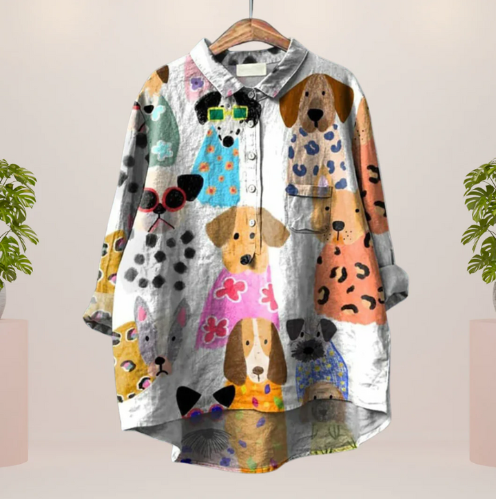 Levoire | Pull artistique Chien Couleur