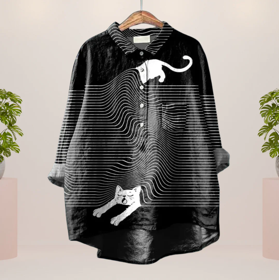 Levoire | Pull artistique Chat Noir