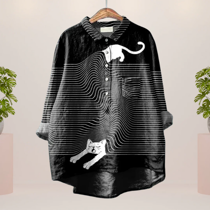 Levoire | Pull artistique Chat Noir