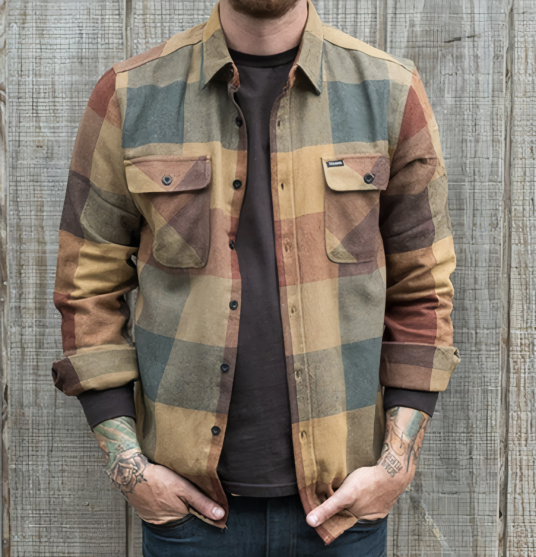 Levoire | Chemisier À Manches Longues À Carreaux Dans Le Style Vintage Multicolore