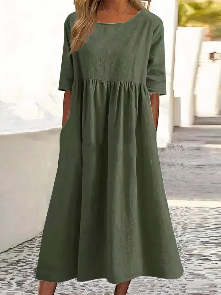 Levoire | Robe en coton élégante et confortable Vert armée