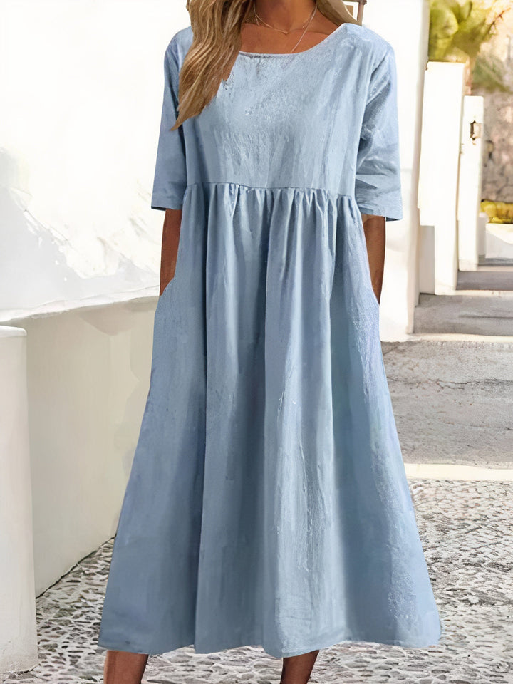 Levoire | Robe en coton élégante et confortable Bleu marine