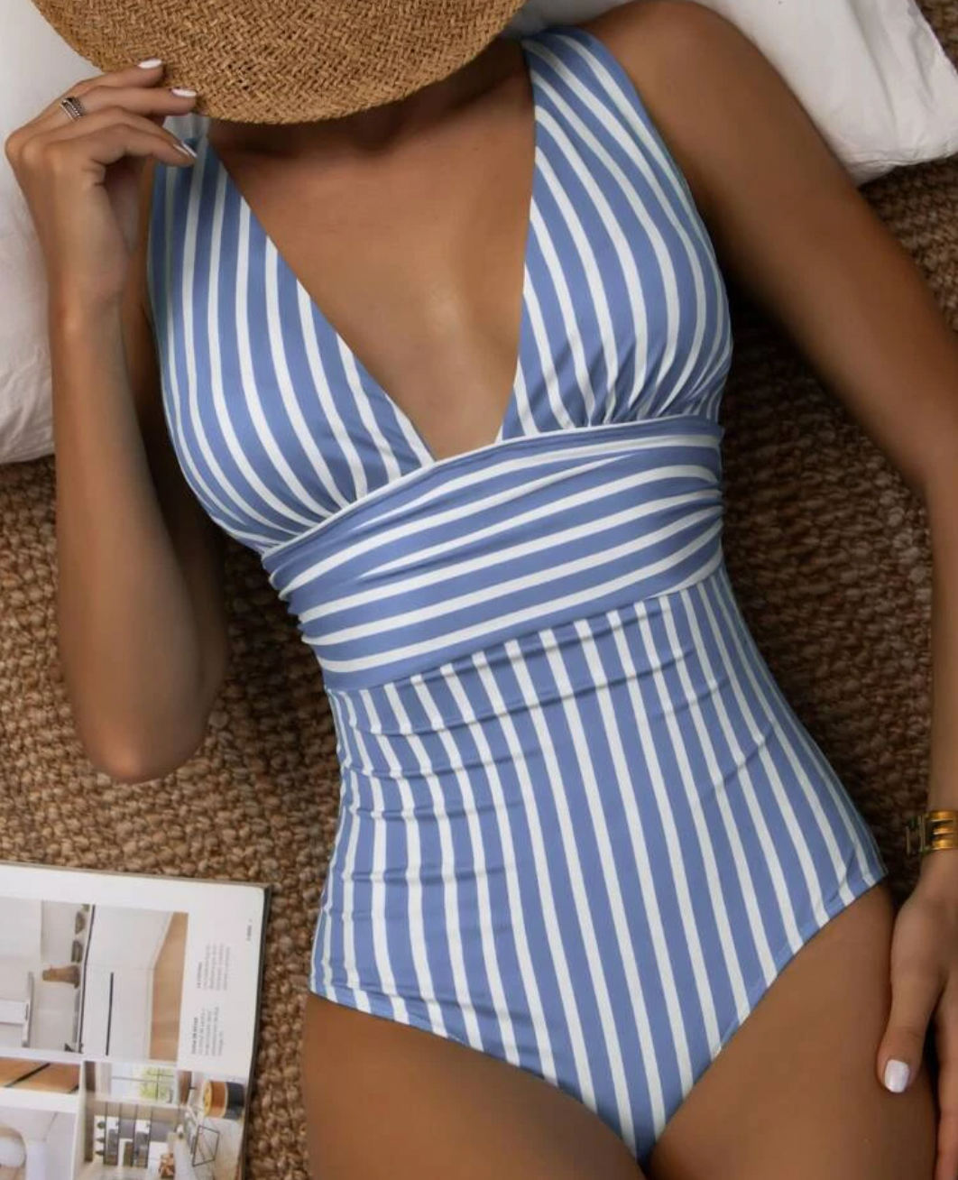 Levoire | Maillot De Bain Rayé Bleu marine
