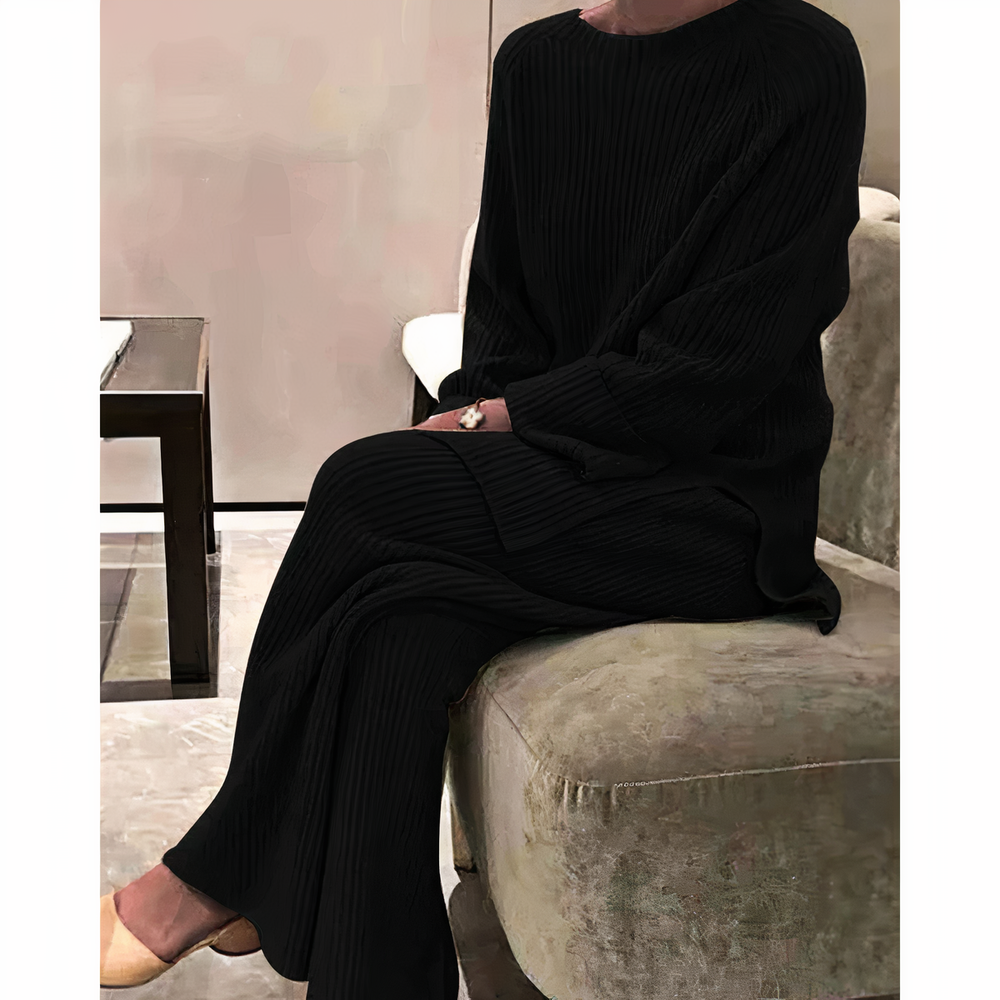 Levoire | Pull En Tricot Et Ensemble De Pantalon Samantha Noir