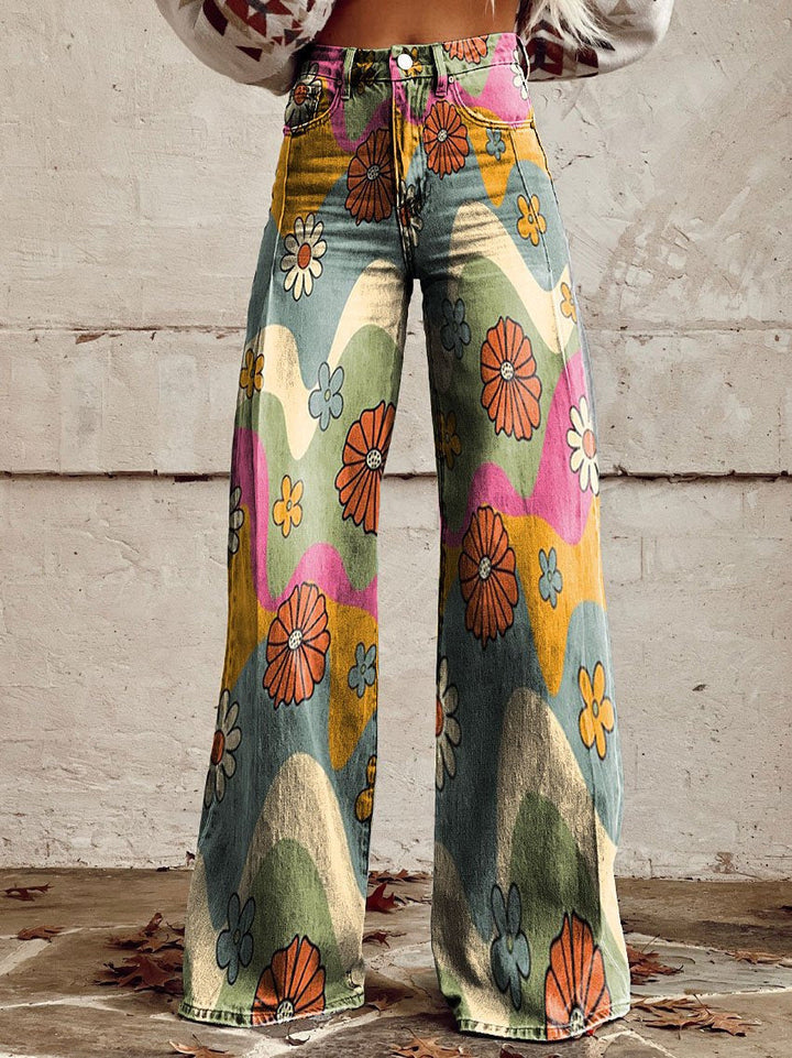 Levoire | Pantalon Long Pour Femme Wellen s fleurs