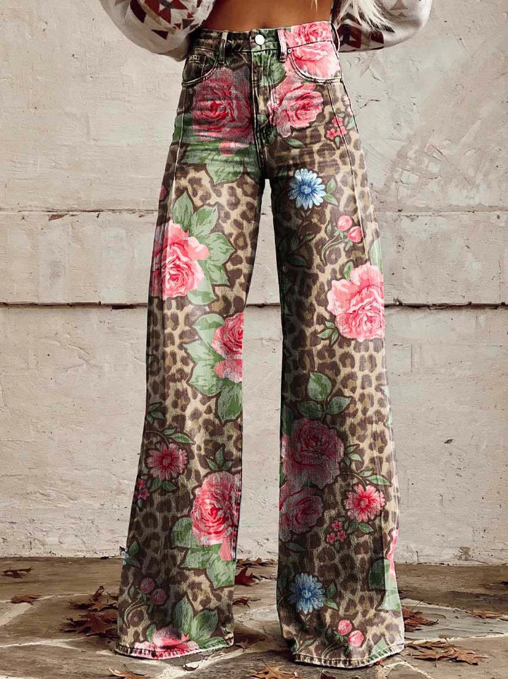 Levoire | Pantalon Long Pour Femme RosaLeoparden
