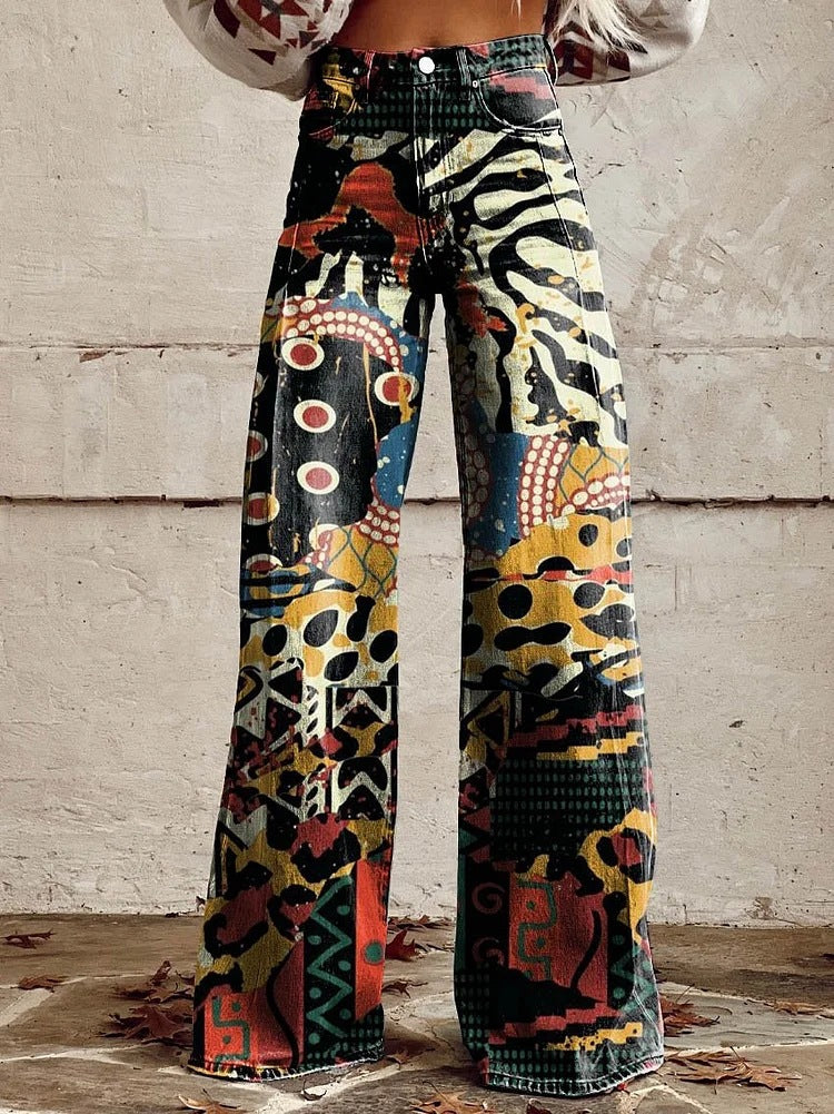 Levoire | Jean Vintage Pour Femmes Abstrait
