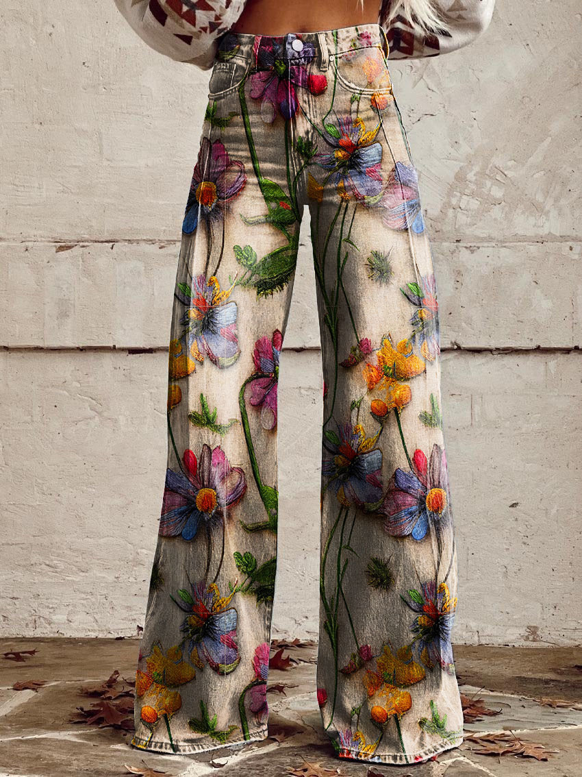 Levoire | Jean Vintage Pour Femmes Fleurs