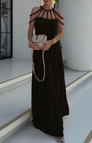 Levoire | Robe Maxi Moderne Noir Une taille