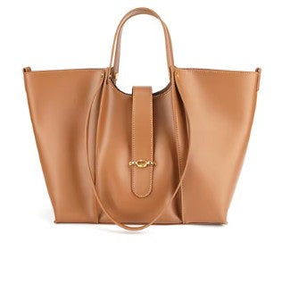 Levoire | Sac Tote En Cuir Véritable Élégant Et Fonctionnel Avec Fermeture Éclair Braun