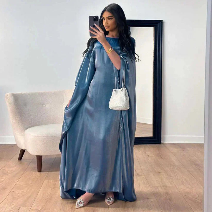Levoire | Robe Maxi À Manches Chauve-Souris Bleu Une taille pour tous
