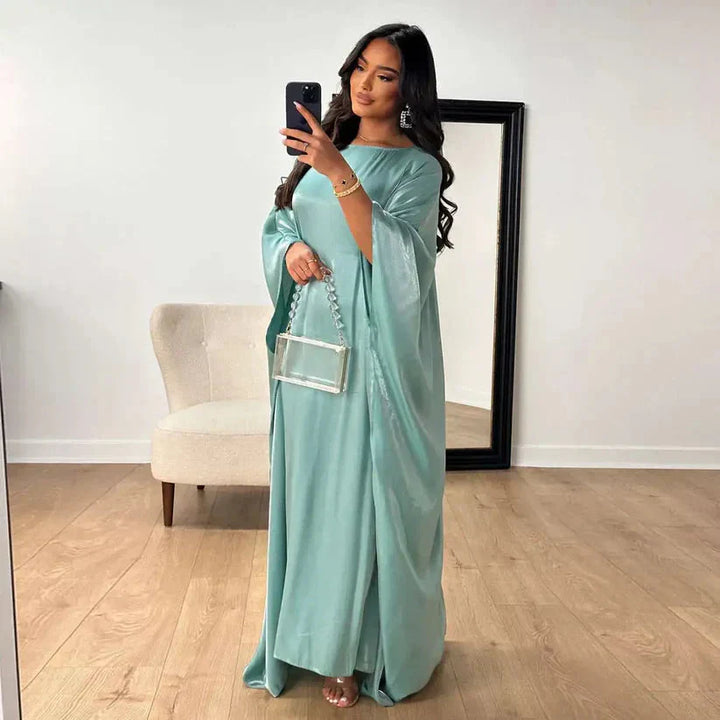 Levoire | Robe Maxi À Manches Chauve-Souris Vert Une taille pour tous