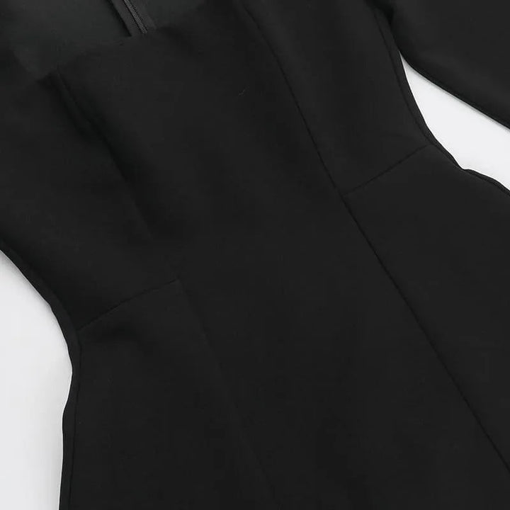 Levoire | Robe à manches longues avec col carré, Slim Fit