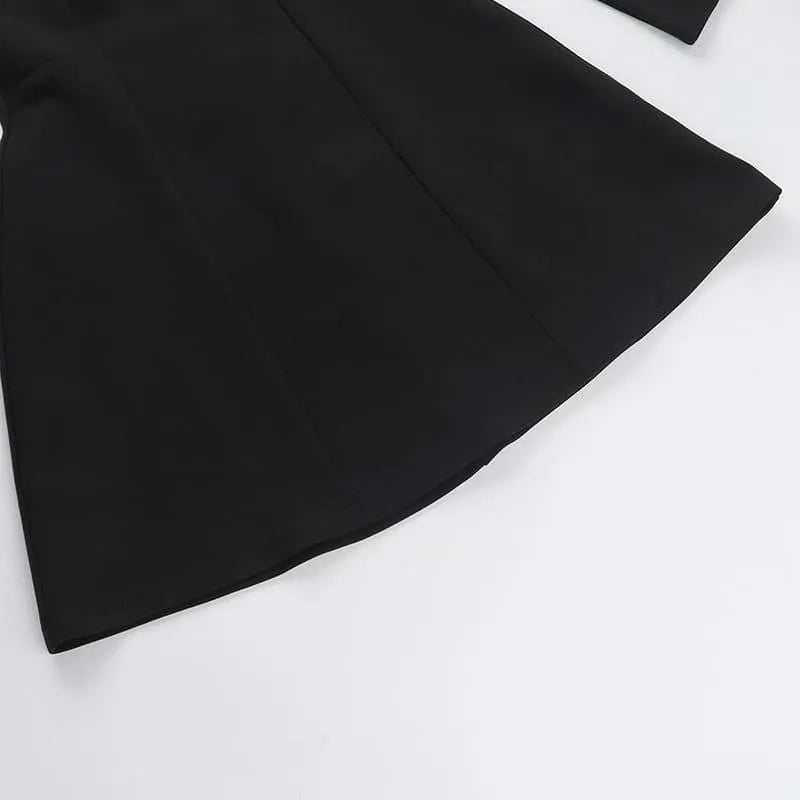 Levoire | Robe à manches longues avec col carré, Slim Fit