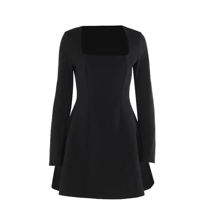 Levoire | Robe à manches longues avec col carré, Slim Fit