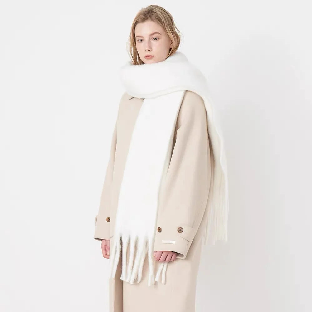 Levoire | Écharpe De Luxe En Cachemire Pour Femme Avec Franges