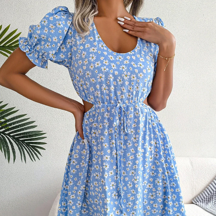 Levoire | Robe À Décolleté En V Et Lacets Bleu ciel