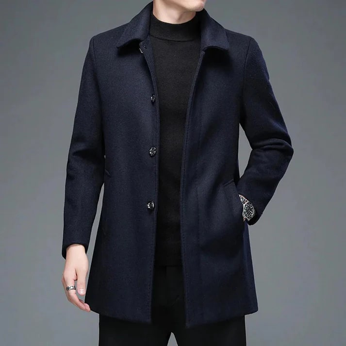 Levoire | Veste Pour Hommes Classique Cintrée Bleu