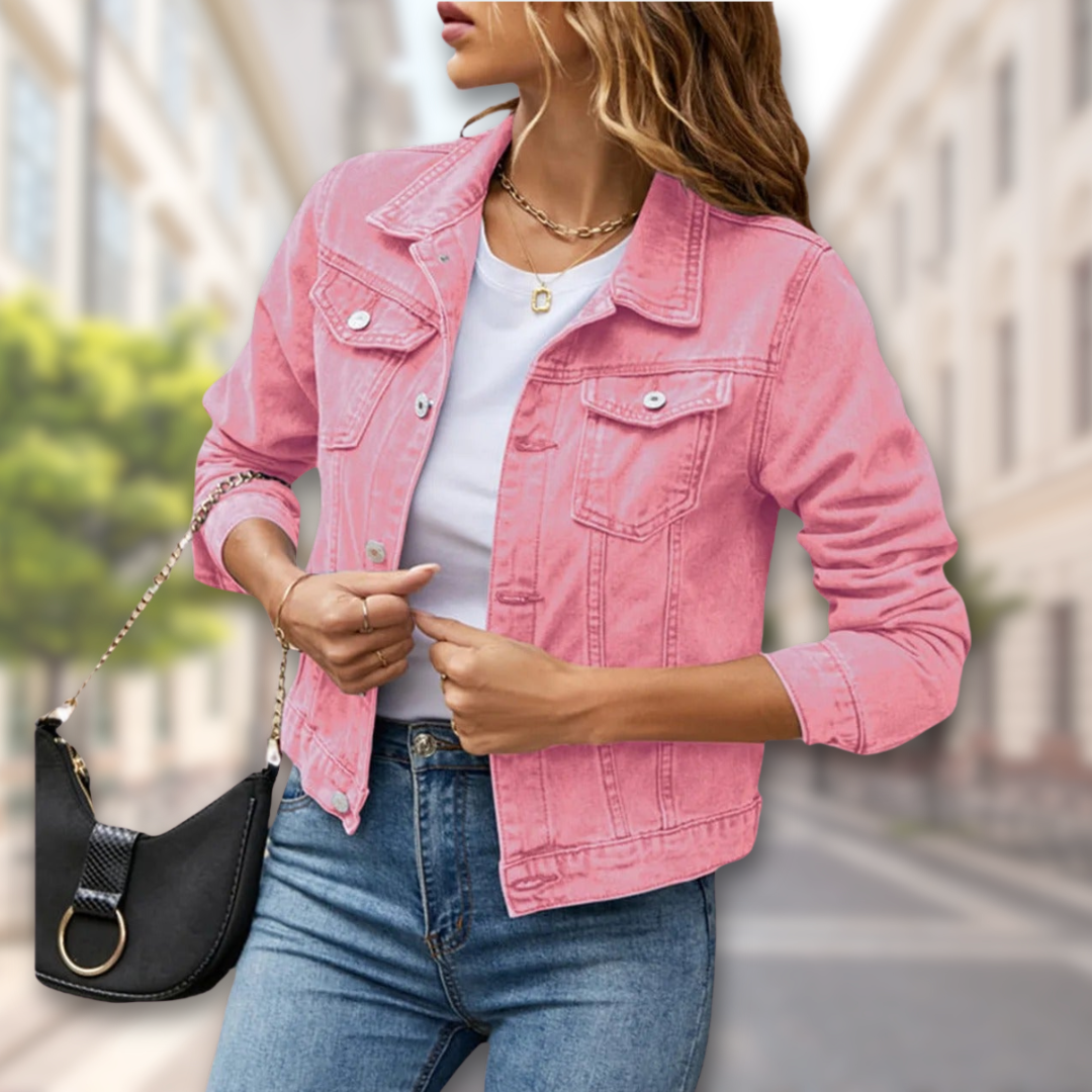 Levoire | Veste En Denim Réversible À Manches Longues Rosa