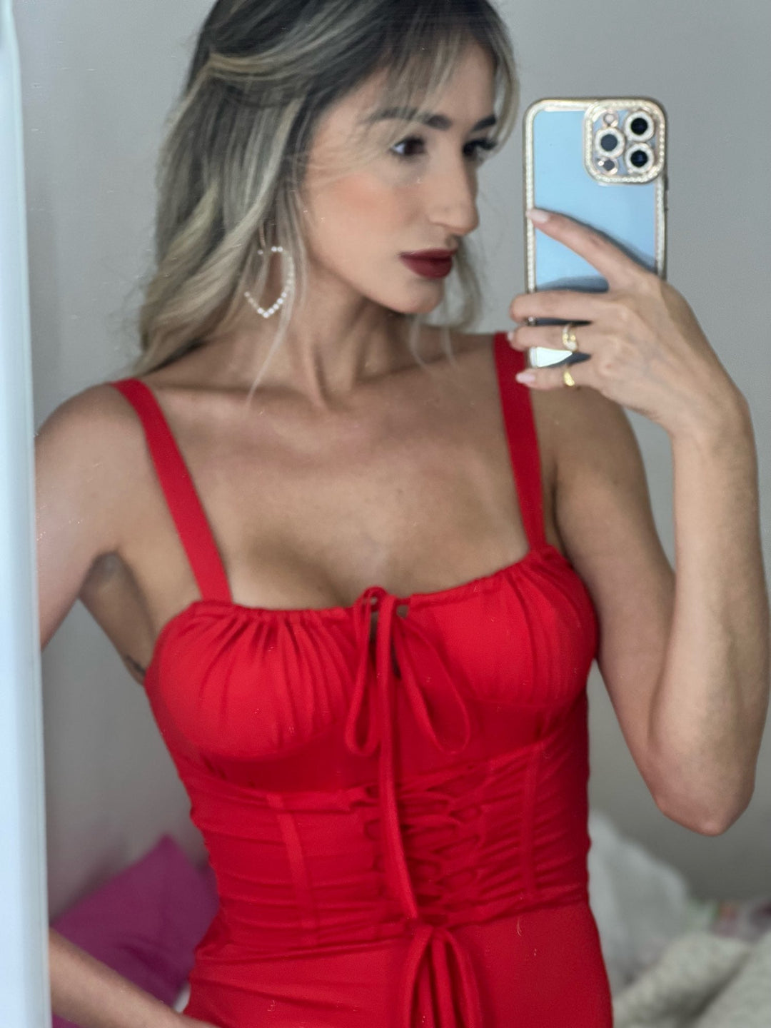 Levoire | Corset À Lacets Sans Bretelles Robe Midi