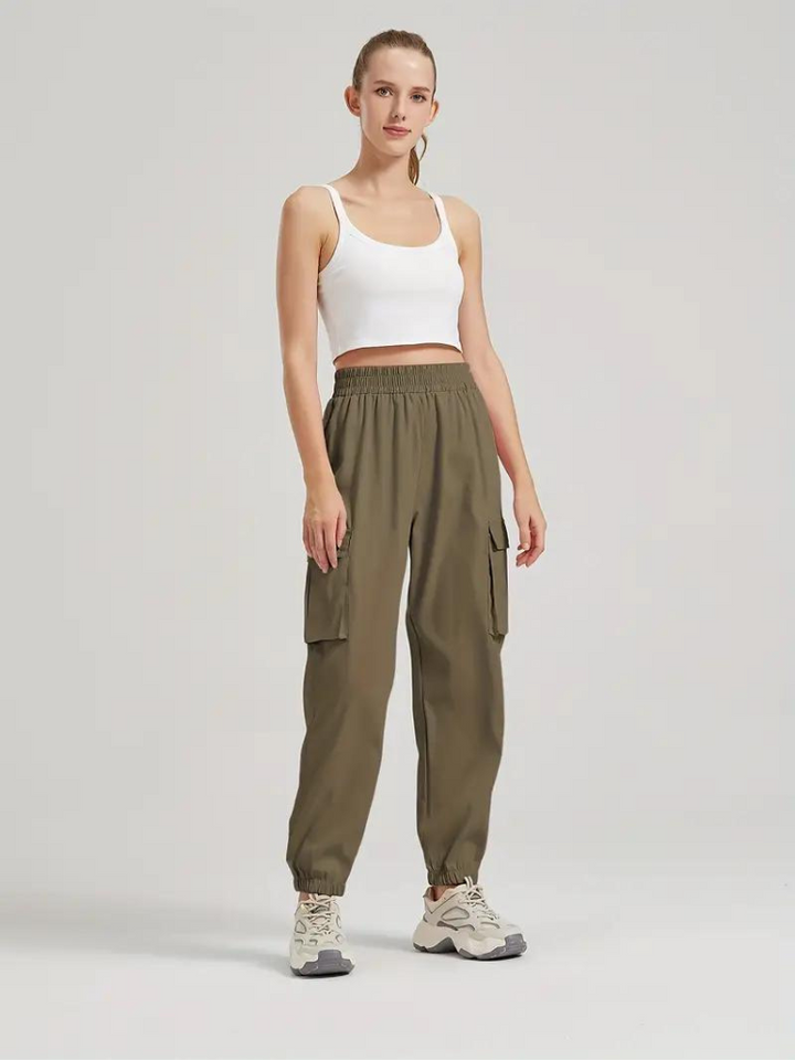 Levoire | Pantalon De Jogging Avec Haute Poche Cargo Sepia