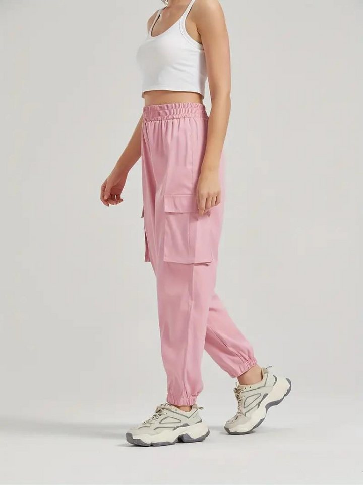 Levoire | Pantalon De Jogging Avec Haute Poche Cargo Rose