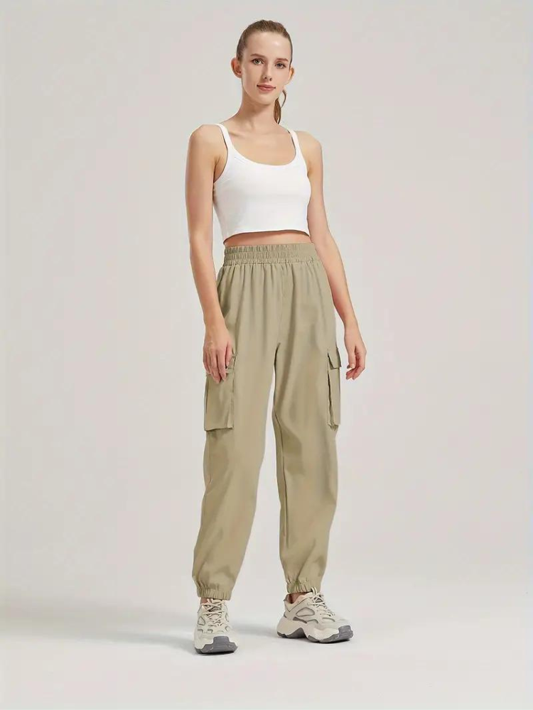 Levoire | Pantalon De Jogging Avec Haute Poche Cargo Khaki