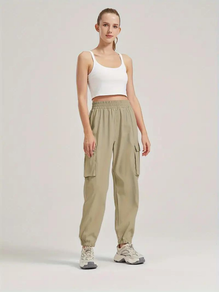 Levoire | Pantalon De Jogging Avec Haute Poche Cargo Khaki