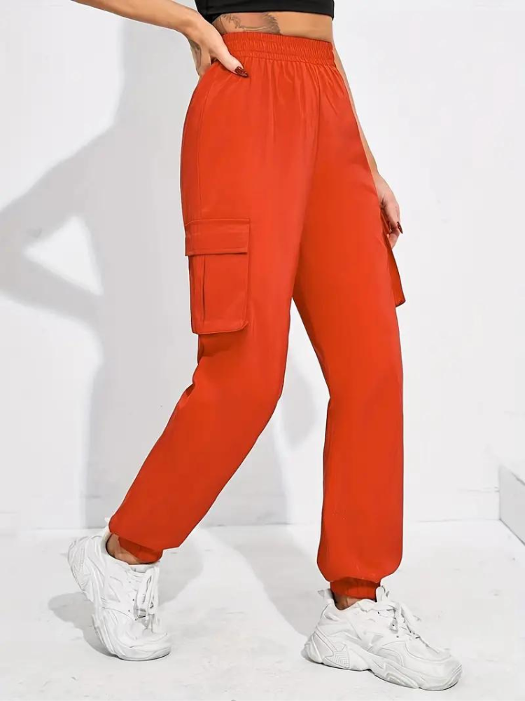 Levoire | Pantalon De Jogging Avec Haute Poche Cargo Rouge