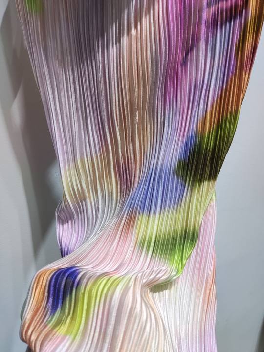 Levoire | Robe Maxi Plissée Imprimée Batik