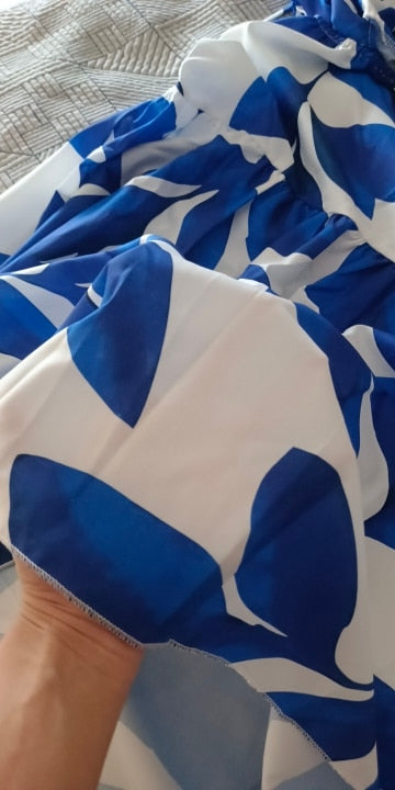 Levoire | Imprimé Feuille Hohlflügel Maxi Robe