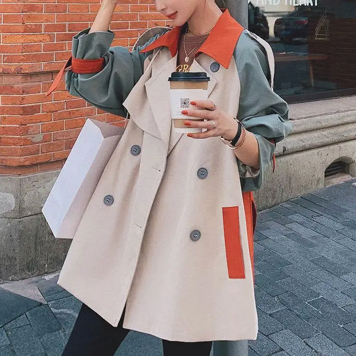 Levoire | Pour Femmes Automne Manteau Trench Mi-Long Veste De Pluie