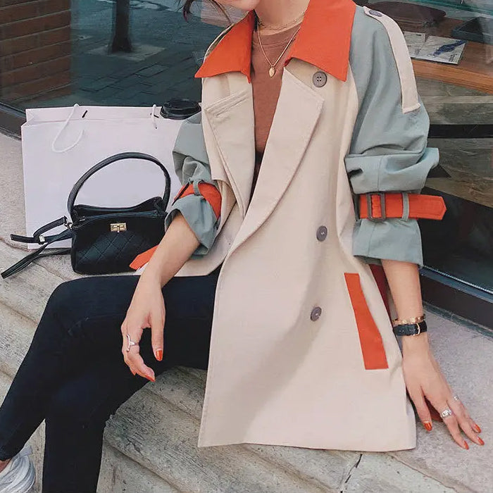 Levoire | Pour Femmes Automne Manteau Trench Mi-Long Veste De Pluie