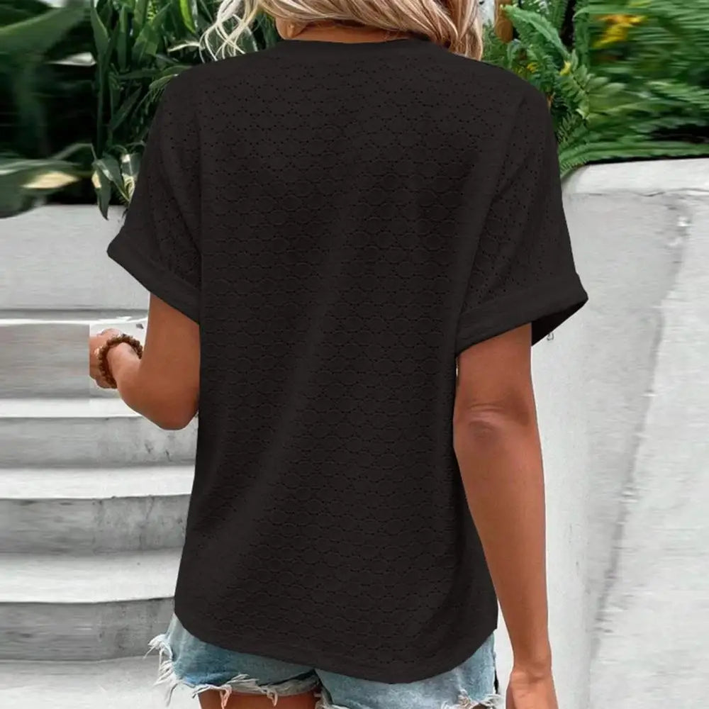 Levoire | Top V-Neck À Boutons Sans Effort